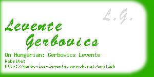 levente gerbovics business card